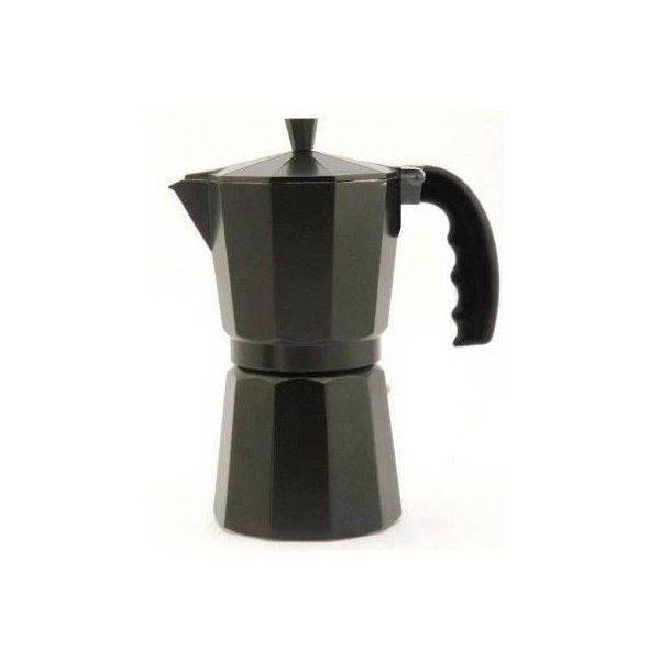 Cafetera  Orbegozo Kfn 1210  De Aluminio Negra - Capacidad Para 12 Tazas - Mango Ergonomico - Valvula De Seguridad -