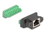 Delock 66589 Adaptador De Rj45 Hembra A Bloque De Terminales Para Instalación 8 Pines 2 Piezas