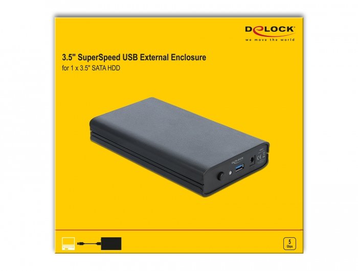 Delock Caja Externa 3.5" Sata Hdd Mit Superspeed (Usb 3.1 Gen 1)