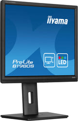 Monitor Iiyama Prolite B1980s-B1 19", Negro Mate, Sxga, Tn, Hdmi, Dp, Soporte Ergonómico B1980s-B1