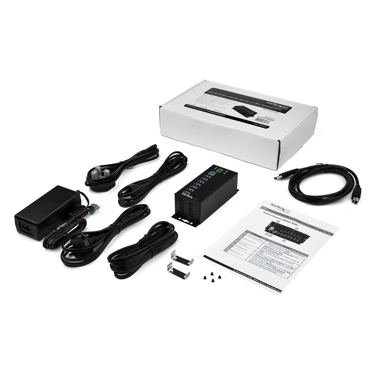 EAN 0065030881876 - StarTech.com HB30A7AME hub de interfaz USB 3.2 Gen 1 (3.1 Gen 1) Type-B 5000 Mbit/s Negro imagen 4