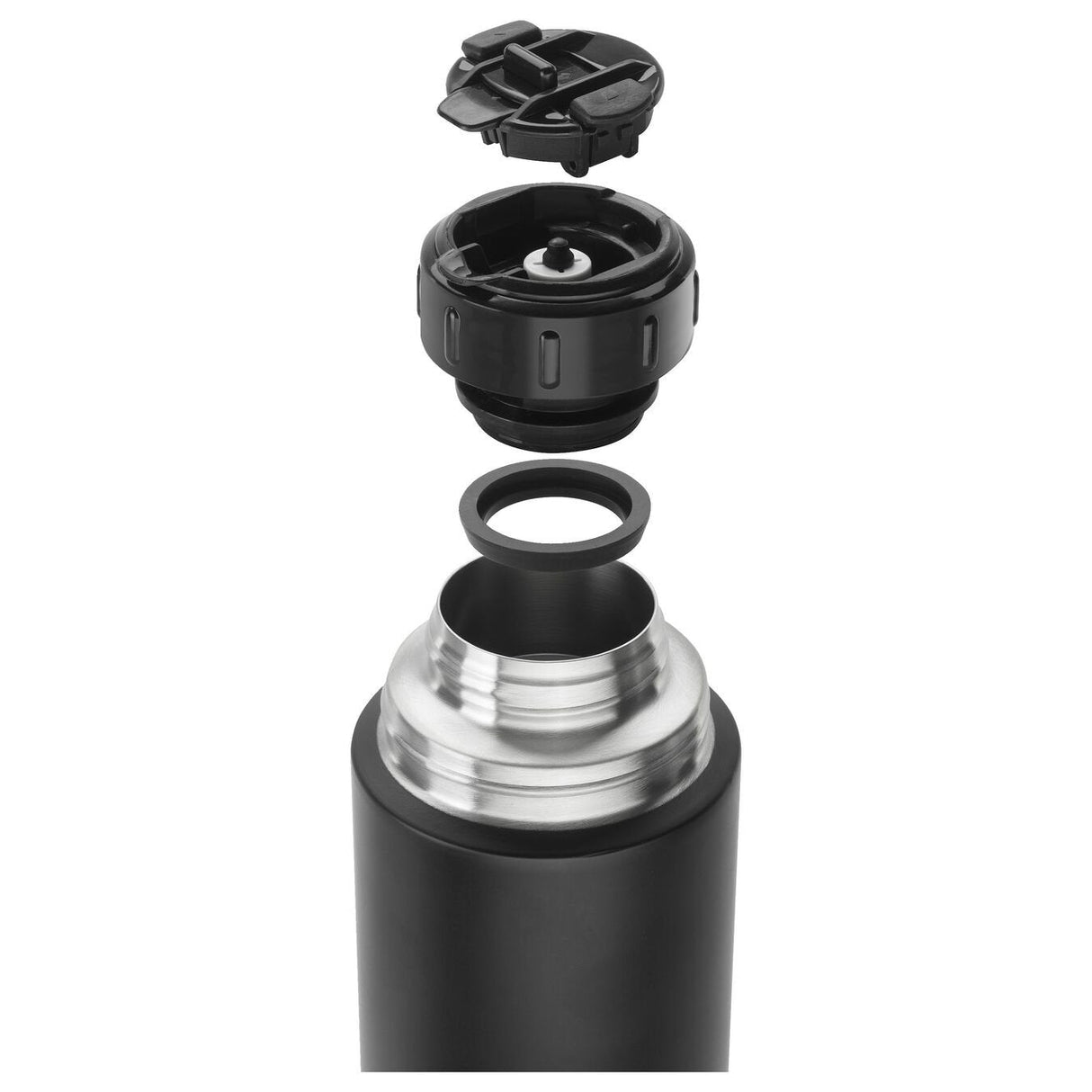Jarra Termo  Zwilling Thermo (39500-514-0)  Con Taza 1 Litro Acero Inoxidable Negro