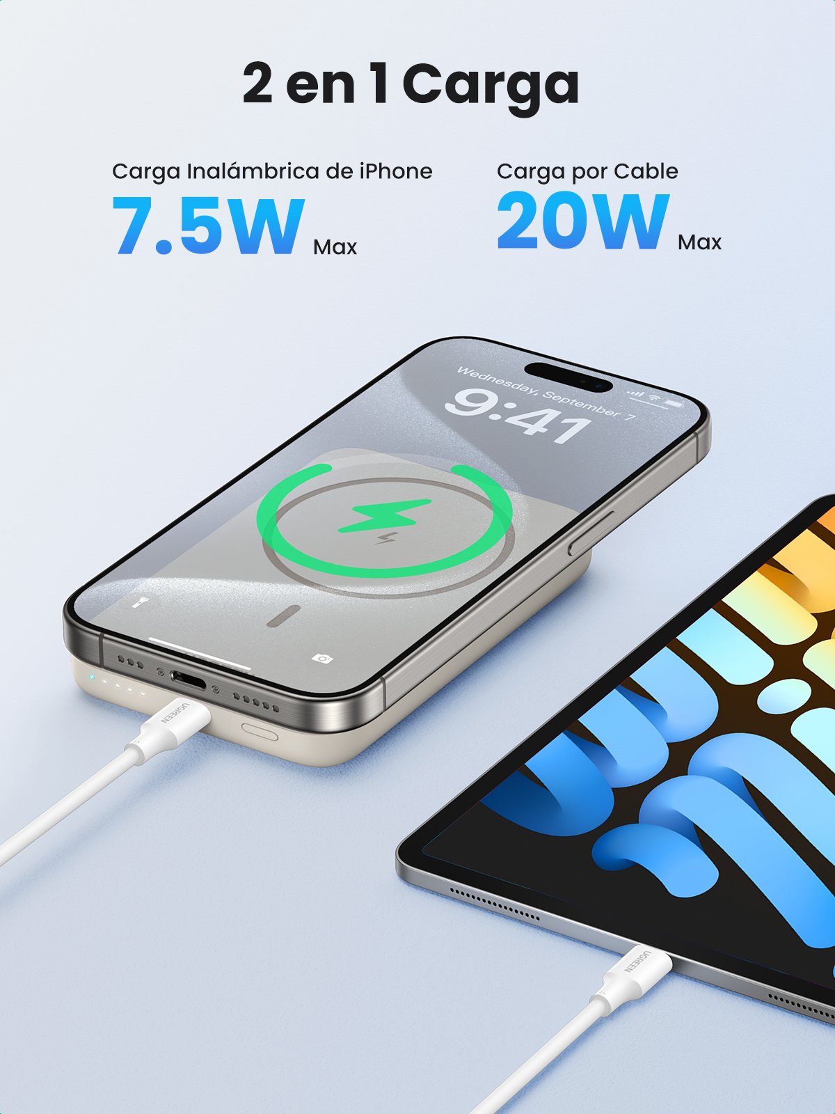 Ugreen 10000mah Mini Powerbank Wireless 20w With Magsafe White