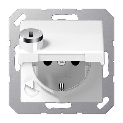 Jung As1520bfklslww Schuko Steckdose M.Klappd.Schloss 16a 250v As Alpinweiss