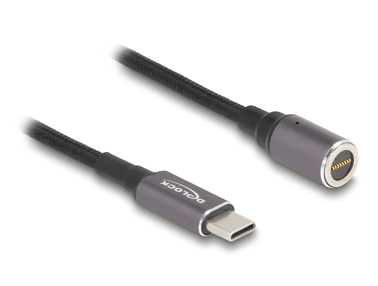 Delock 80780 Cable De Carga Para Portátil Usb Type-C Macho A Conector Magnético De 8 Pines, 1,8 M.