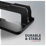 EAN 8595247909282 - Axagon STND-VB Vertikaler Laptop-Ständer, einstellbare Breite, Aluminium Soporte para ordenador portátil  imagen 6
