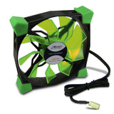 Inter-Tech Cobanitrox N-120-Gr Carcasa Del Ordenador Ventilador 12 Cm Negro, Verde Negro/Verde, Ventilador, 12 Cm, 1200 Rpm, 19 Db, 90 Cfm, 152,91 M³/H