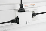 Enchufe Cubo Good Connections Kabelmeister  De 3 Vías, 2x Usb, Regleta Blanca, 1x Usb-C Pd 3.0 20w, 1x Usb-A 18w Sw01-W