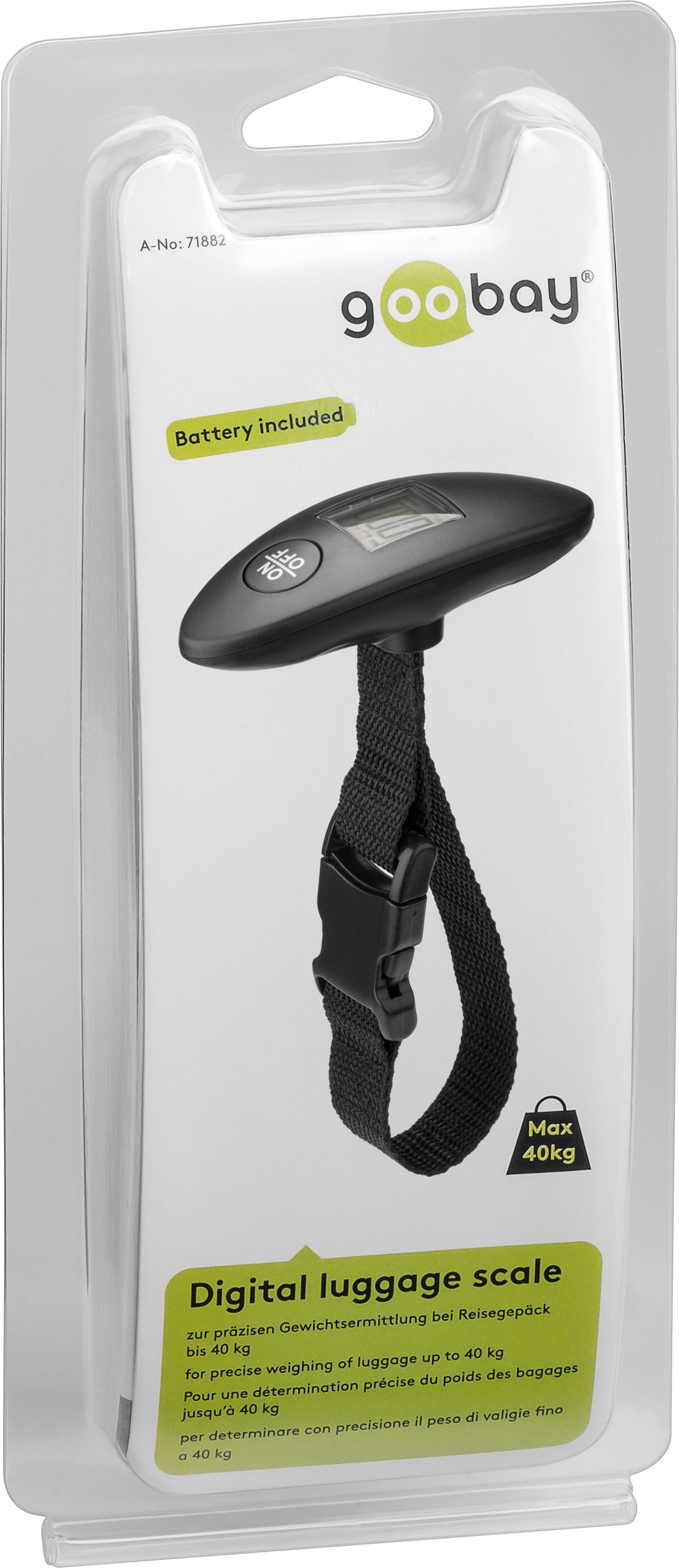 Báscula De Equipaje Digital Para Un Peso De Hasta 40 Kg