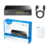 EAN 6971690790967 - Cudy GS1006P switch No administrado Gigabit Ethernet (10/100/1000) Energía sobre Ethernet (PoE) Negro imagen 4