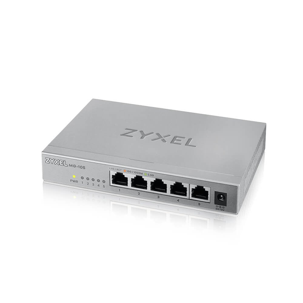 EAN 4718937620203 - Zyxel MG-105 No administrado 2.5G Ethernet (100/1000/2500) Acero imagen 3