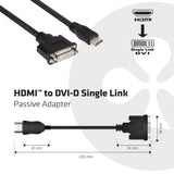 EAN 8717249407898 - CLUB3D HDMI to DVI-I Single Link Adapter Cable 0,40 m Negro imagen 2