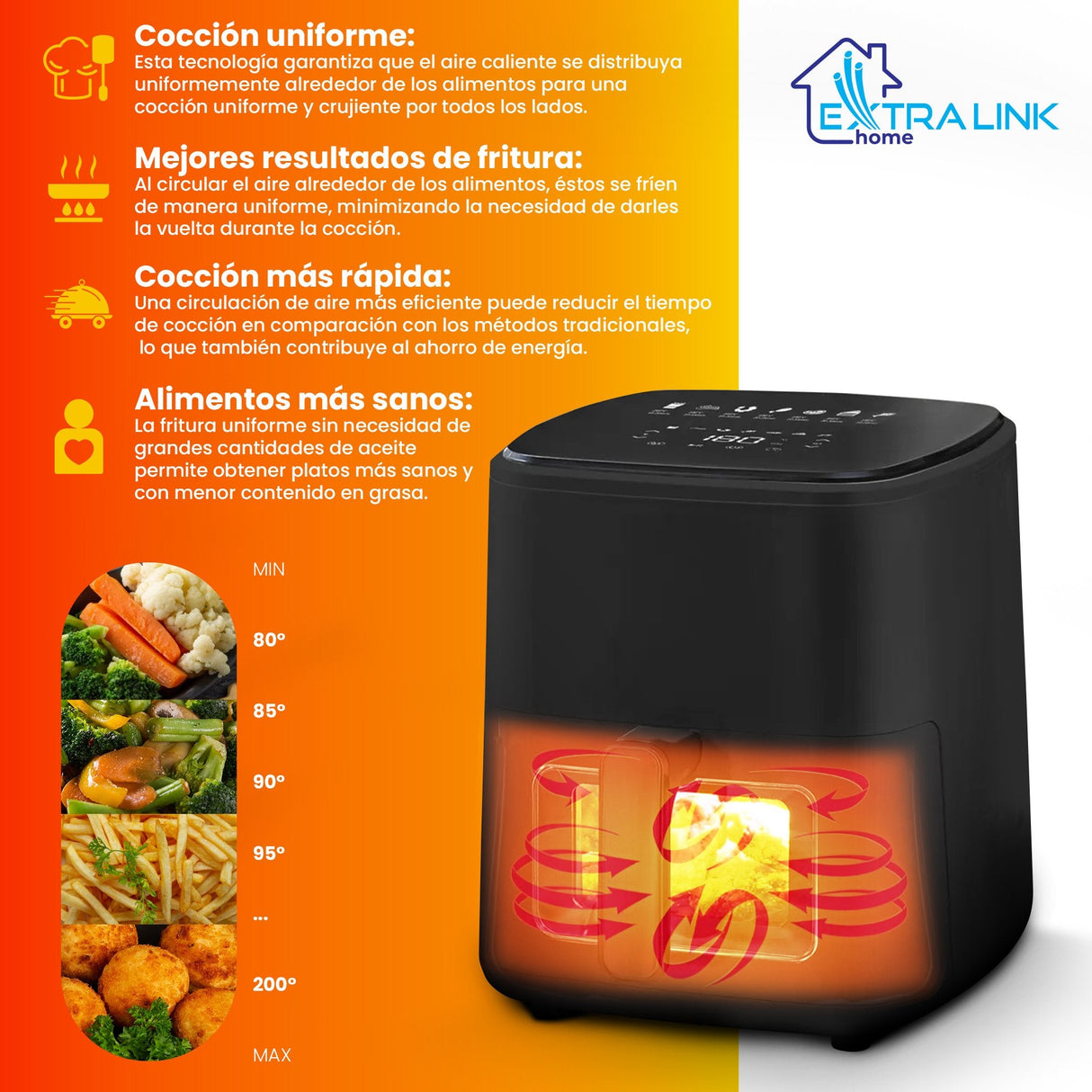 Extralink Home Air Fryer 5l Eu Sj-500