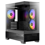 Caja Minitorre Microatx Cx500m Rgb Negro Antec Int:2x3.5,1x2.5/ 2xusb3.0, 1xusb3.2 Tipo C/ Audio In/Out/ Panel De Cristal Templado