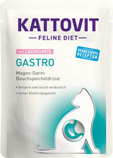Comida Húmeda Para Gatos Kattovit Feline Diet Gastro Salmon With Rice  85g