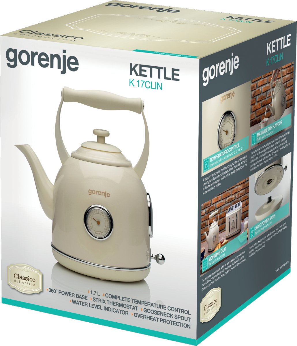 Gorenje K17clin Tetera Eléctrica 1,7 L 2000 W Crema De Color