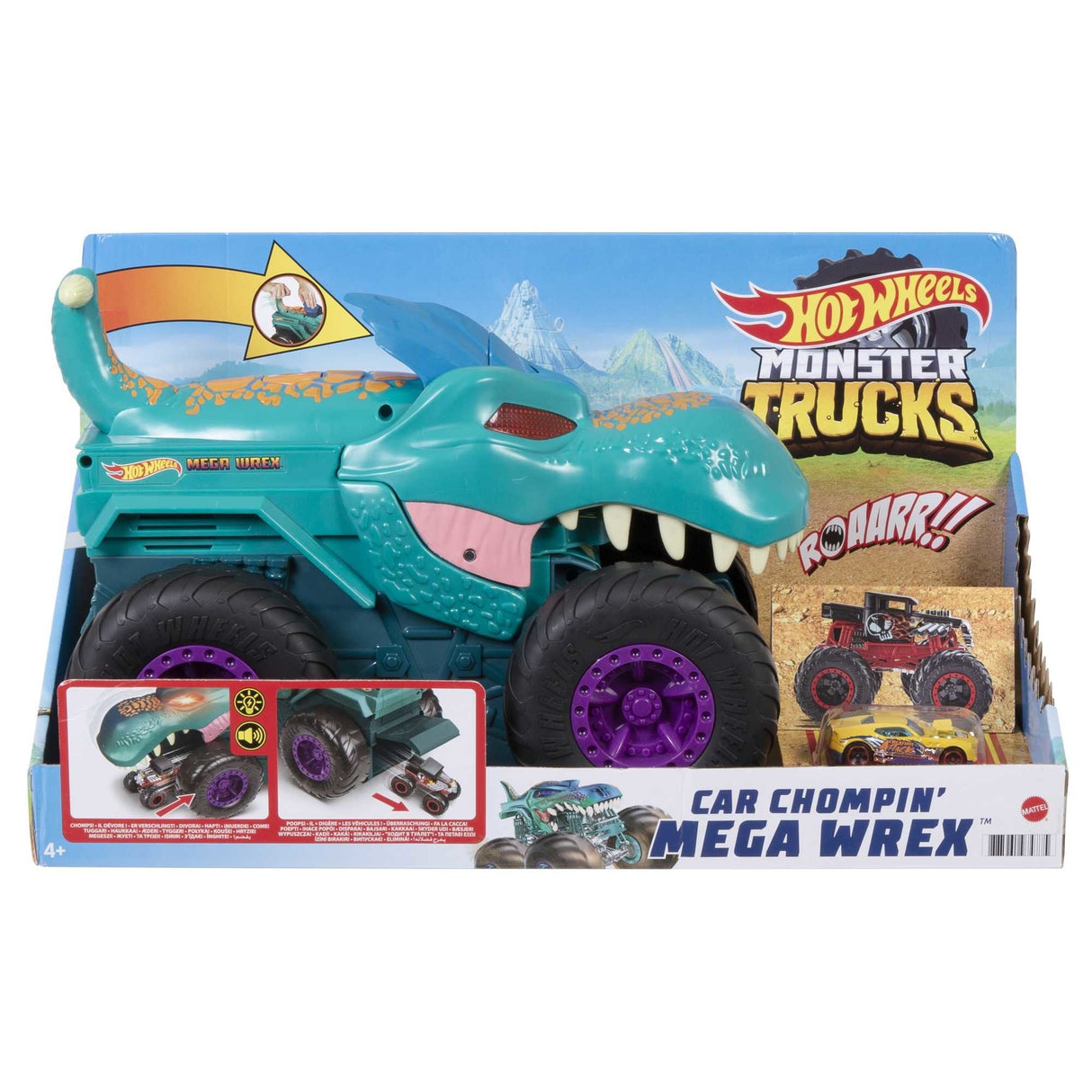 Mattel Hot Wheels Monster Trucks Mega Wrex Pozeracz Aut