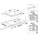 EAN 8003437602429 - Whirlpool WB B8360 NE Negro Integrado 59 cm Con placa de inducción 4 zona(s) imagen 2