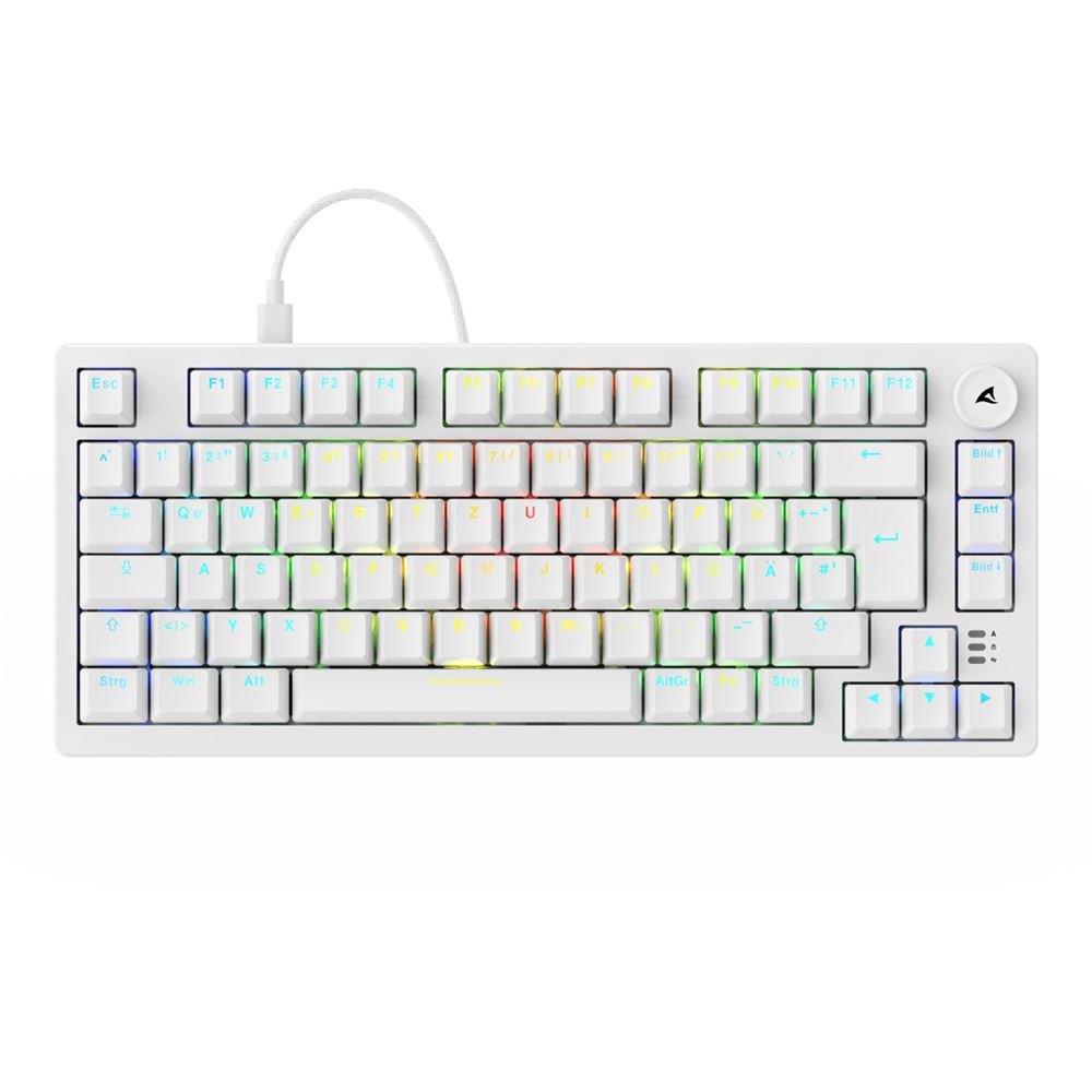 Sharkoon Skiller Sgk25, Teclado De Juegos White, De-Layout, Huano Red 4044951041817