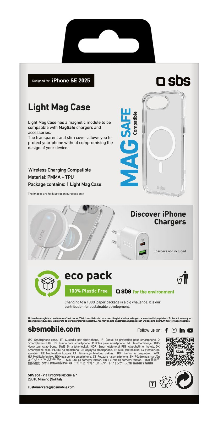Sbs Light Mag Funda Mit Magsafe Para Para Iphone 16e Transparentee