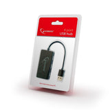 Gembird Hub 4 Puertos Usb 2.0 480mbit/S Negro Uhb-U2p4-03