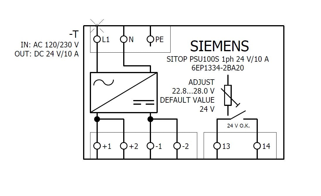 Siemens 6ep13342ba20 Sitop Psu100s 24v 10a Stromversorgung Eing. 120 230vac