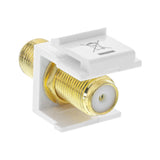 Adaptador Keystone Para Cable De Satélite, 2x Conectores F, Blanco