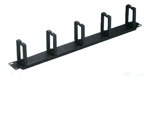 Triton Rab-Vp-X11-A1 Panel De Gestión De Cables De 19" 1u, 6 Soportes Grandes, Negro