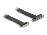Delock 88026 Tarjeta Elevadora Pci Express X4 Macho A Ranura X4 Con Ángulo De 90° Con Cable 60 Cm