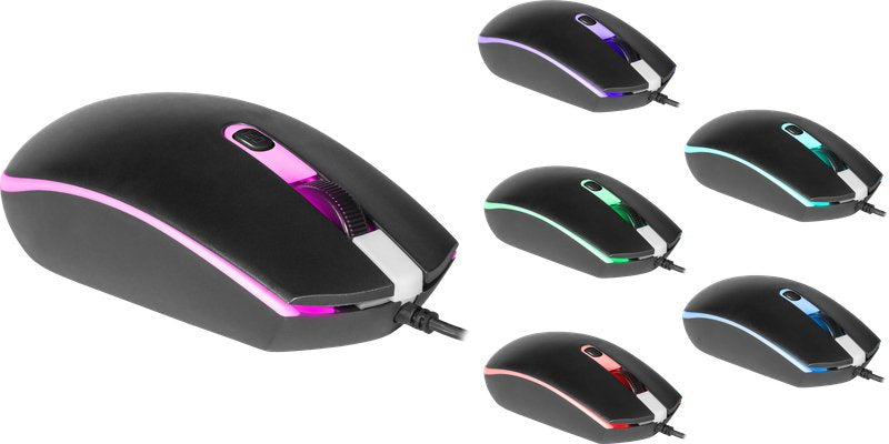 Ratón  Defender Dot Mb-986 Óptico 7 Colores 1000dpi 4p