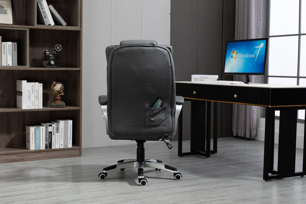 Silla  Activejet De Oficina Calefactable Con Masaje Yk7304 Gris