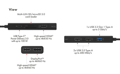 EAN 4250078173335 - ICY BOX IB-DK4011-CPD Alámbrico USB 3.2 Gen 1 (3.1 Gen 1) Type-C Negro imagen 2