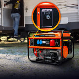 Extralink Ex.30370 Motor-Generador 5000 W 25 L Gasolina Negro, Naranja