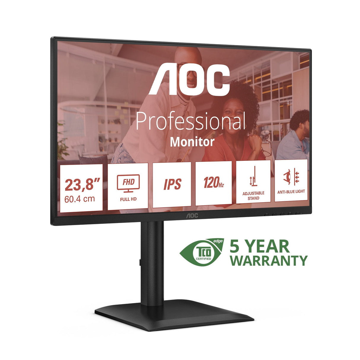Monitor Aoc 24e4u 23.8"1920 X 1080 Pixeles Full Hd Led Negro
