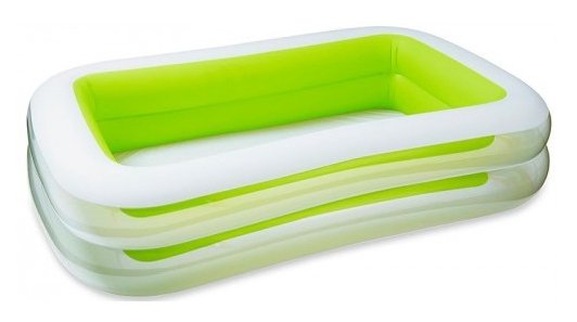 Piscina Rectangular 2 Aros 262x175x56cm 2 Cámaras De Aire. Intex