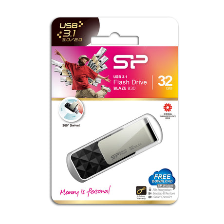 EAN 4712702632194 - Silicon Power Blaze B30 unidad flash USB 32 GB USB tipo A 3.2 Gen 1 (3.1 Gen 1) Negro imagen 9
