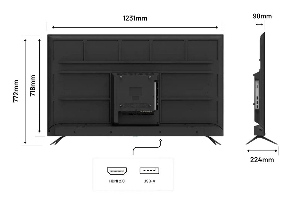 Monitor  Japannext Jn-Ips550uhd60f 55" 3840 X 2160 Pixeles 4k Ultra Hd Lcd Negro