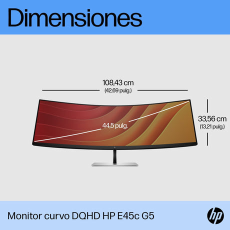 EAN 5715063357156 - HP E45c G5 DQHD Curved Monitor pantalla para PC 113 cm (44.5") 5120 x 1440 Pixeles Dual QHD LCD Negro, Pl imagen 5