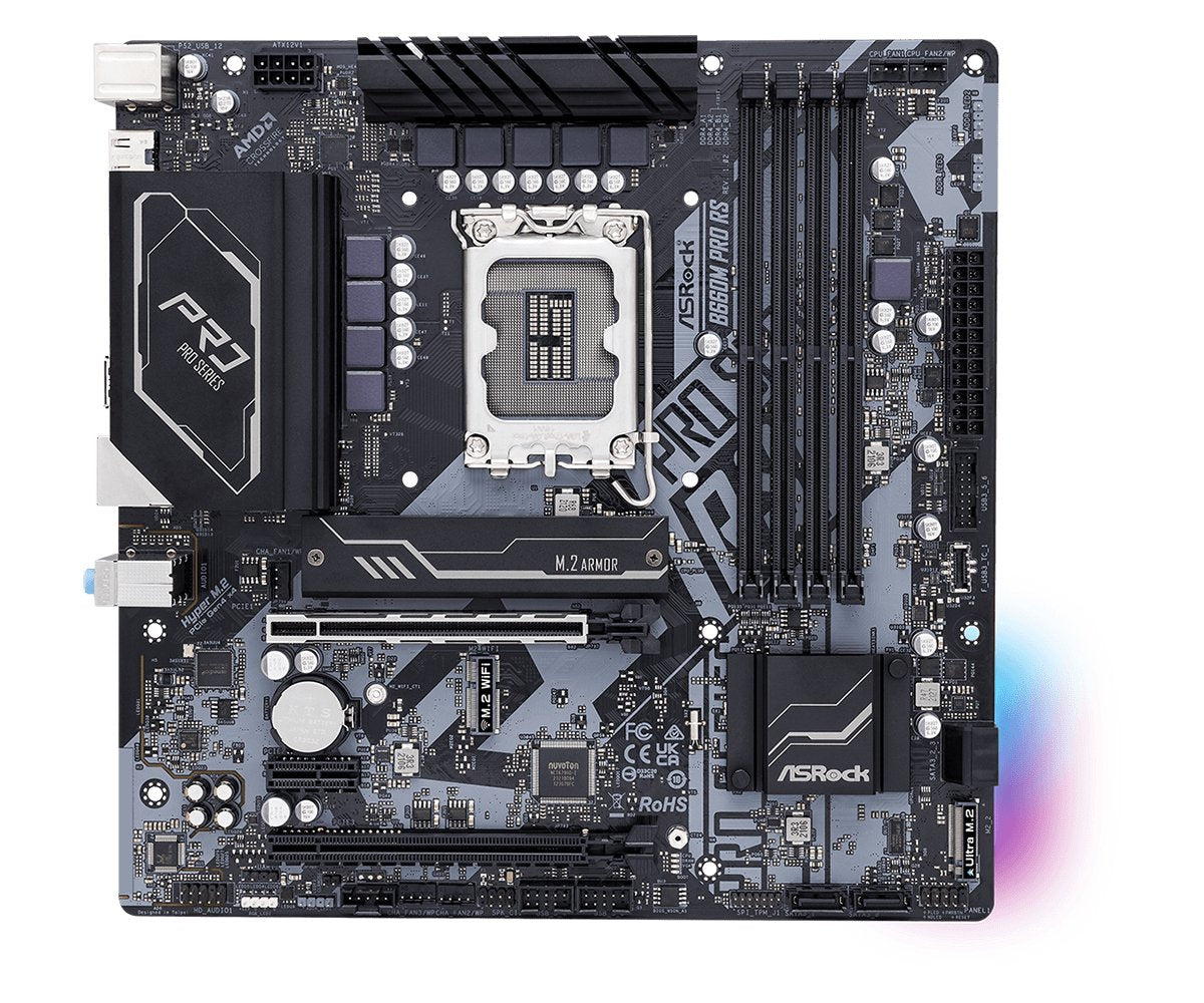 Placa Base Asrock B660m Pro Rs Lga1700 4x Ddr4 Dimm Hdmi Dp 1xpcie 5.0 X16 1xpcie 4.0 X16 1xpcie 3.0 X1