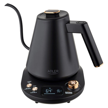 EAN 5905575902535 - Adler AD 1349 tetera eléctrica 1 L 1100 W Negro, Oro imagen 1