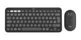 Teclado Español Logitech Pebble 2 Combo  Ratón Incluido Universal Rf Wireless + Bluetooth Qwerty Grafito