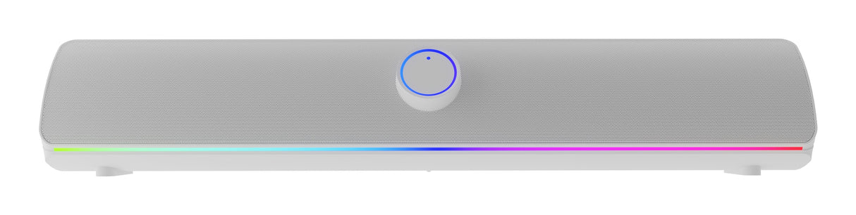 Barra De Sonido Bluetooth Genesis Helium 312bt 2.0 Rgb 10w Blanca