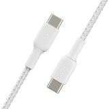 1x2 Belkin Braided Pvc Cable 2m Usb-C/Usb-C Wh.  Cab004bt2mwh2pk