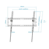 Tooq Soporte Fijo De Pared Para Tv De 37"-80" Inclinable- Peso Max 45kg - Vesa 600x400mm