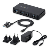 Startech.Com 4-Port Usb-A Hub 5gbps Eigenstromversorgung 2-In-1 Usb-C & Usb-A Hostcable 1x Bc 1.2 Ladeport Inkl. 24w Netzadapter