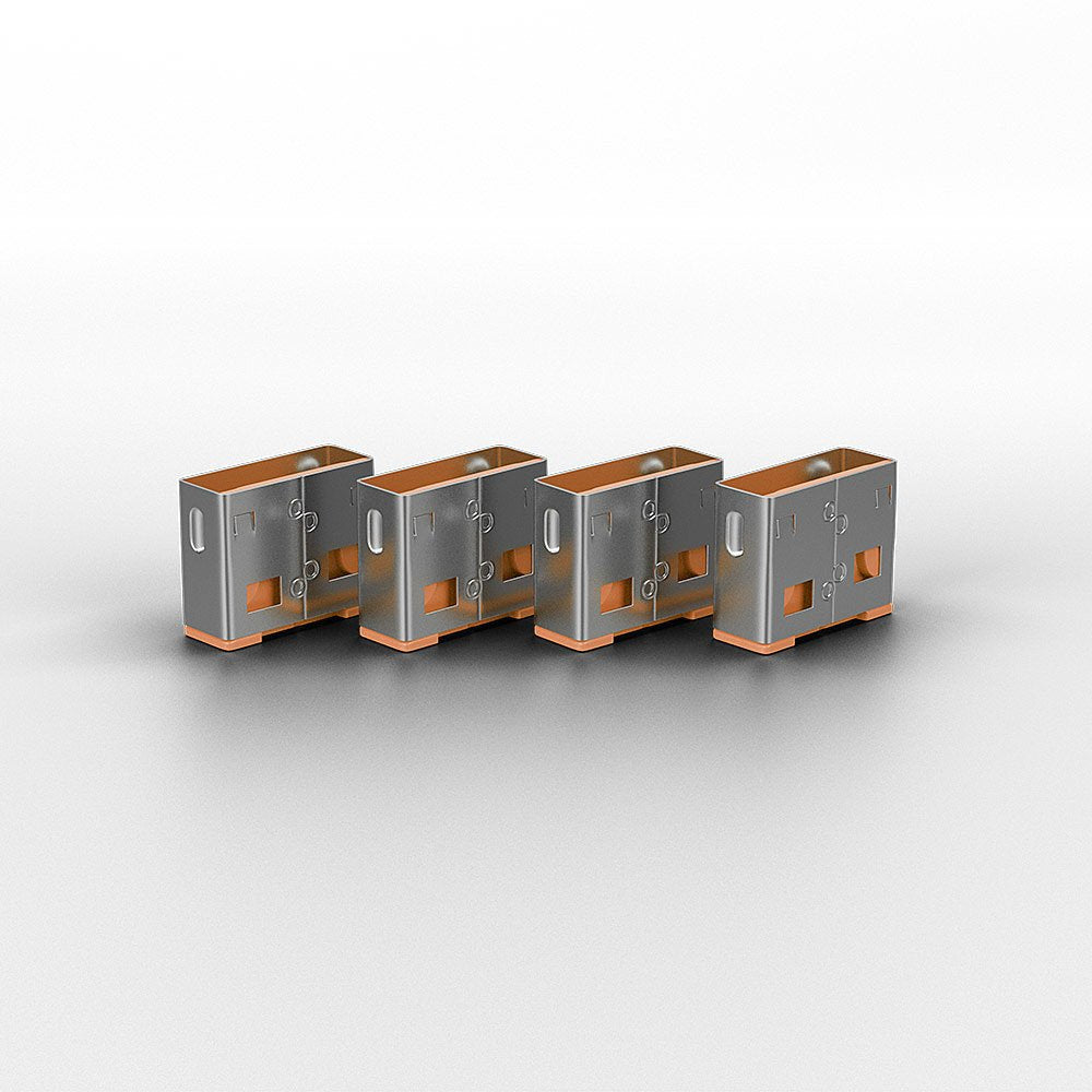 EAN 4002888404532 - Lindy 40453 bloqueador de puerto Bloqueador de puerto + clave USB tipo A Naranja Acrilonitrilo butadieno  imagen 2