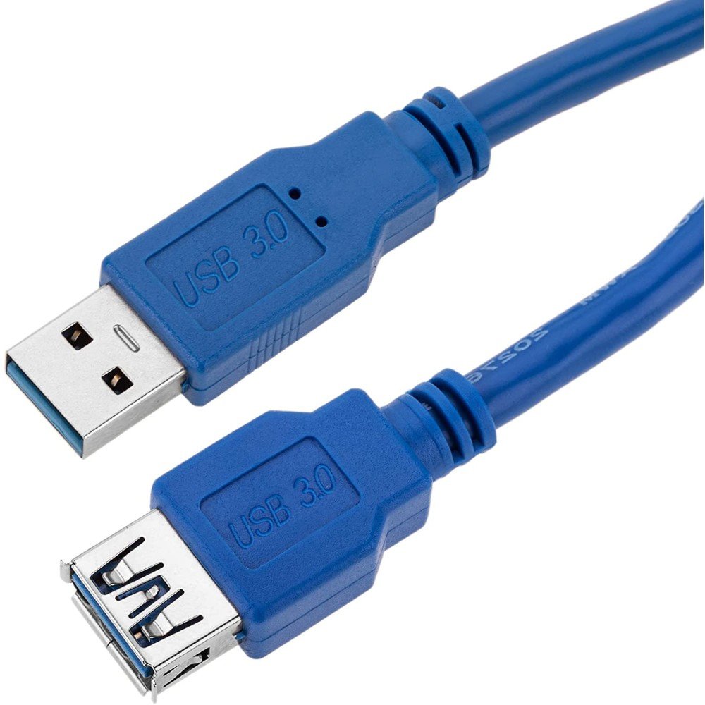 Techly 1.0m Usb 3.0 A M/F Cable Usb 1 M 3.2 Gen 1 (3.1 Gen 1) Usb A Azul