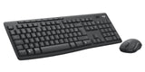 Teclado Francés + Ratón Logitech Mk370 Combo For Business Rf Wireless + Bluetooth Azerty Grafito
