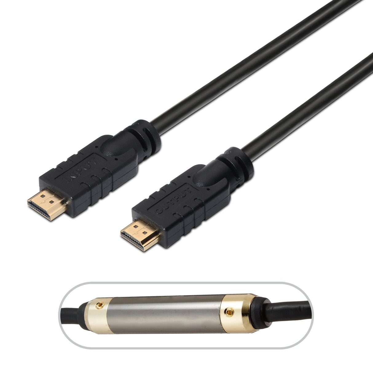Aisens Cable Hdmi V2.0 Premium Alta Velocidad/ Hec 4k@60hz 18gbps Con Repetidor - A/M-A/M - 25m - Negro