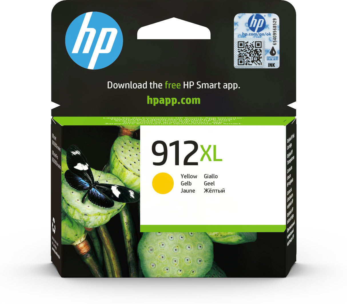 EAN 0192545866941 - HP 912XL High Yield Yellow Original Ink Cartridge cartucho de tinta 1 pieza(s) Alto rendimiento (XL) imagen 1